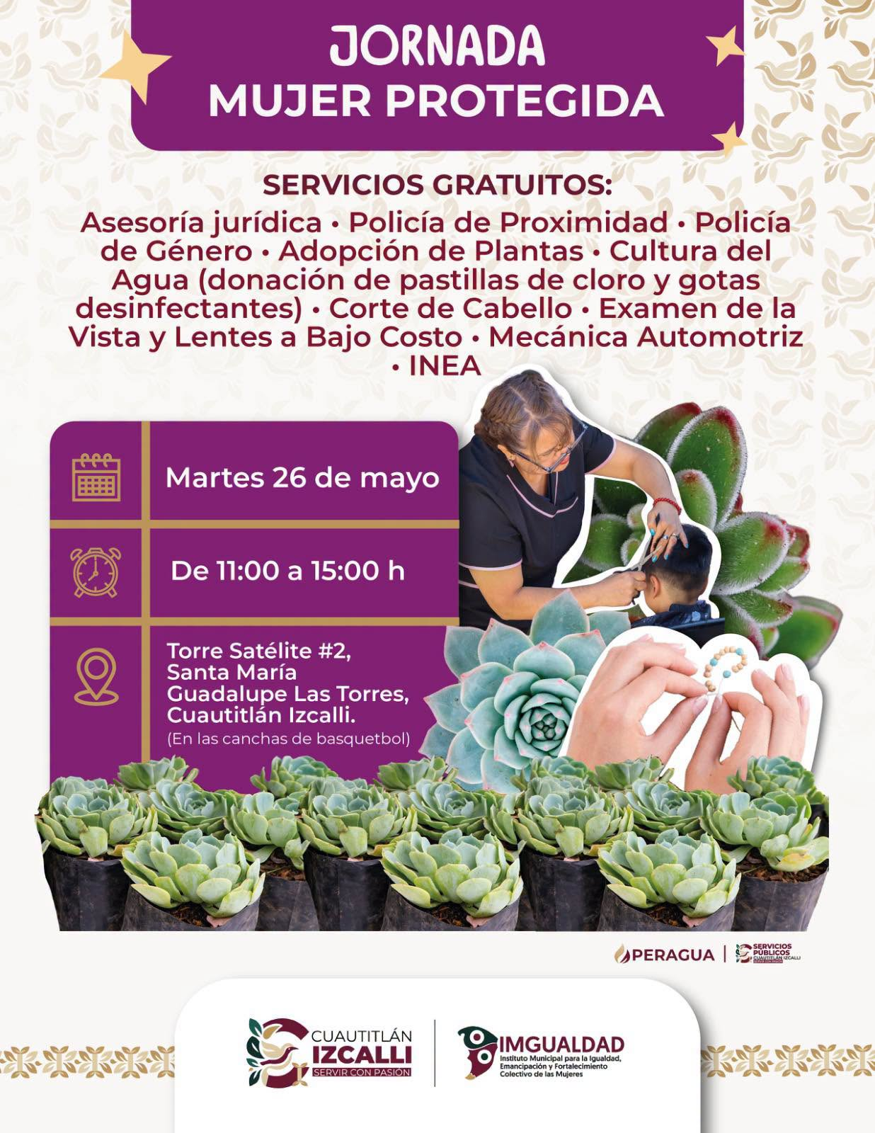 Cuautitlán Izcalli invita a la Jornada Mujer Protegida para fortalecer derechos y bienestar