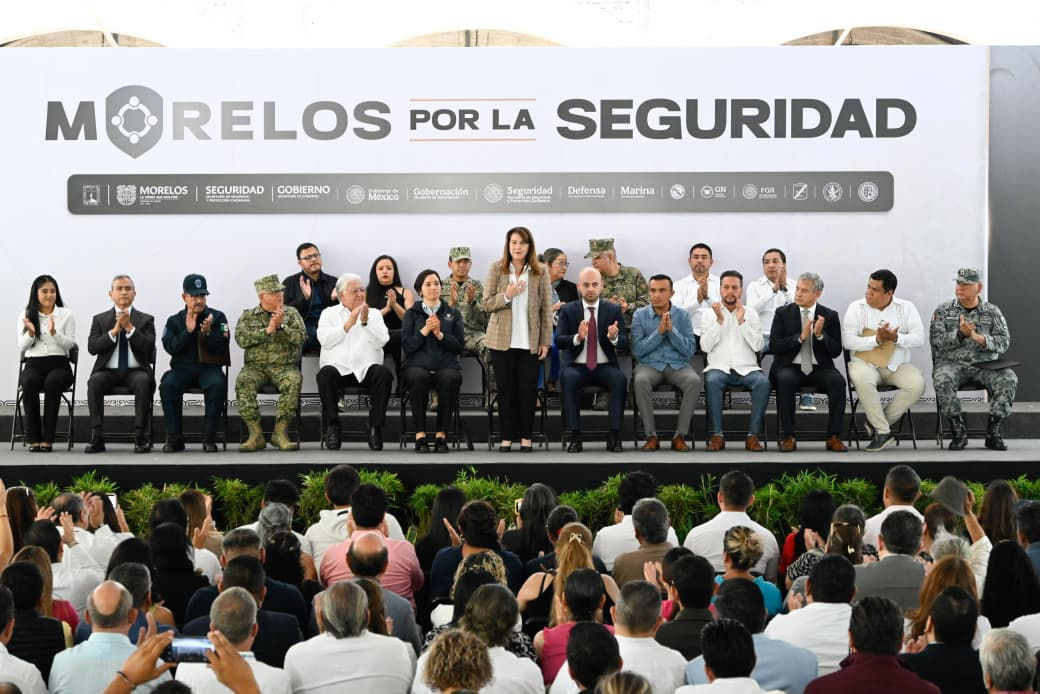 Margarita González Saravia presenta estrategia “Morelos por la Seguridad” para fortalecer la paz en el estado