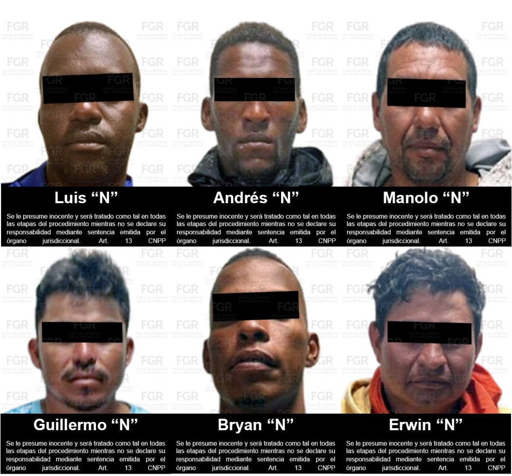 Vinculan a proceso a seis personas aseguradas con más de 900 kilos de cocaína en Puerto Chiapas