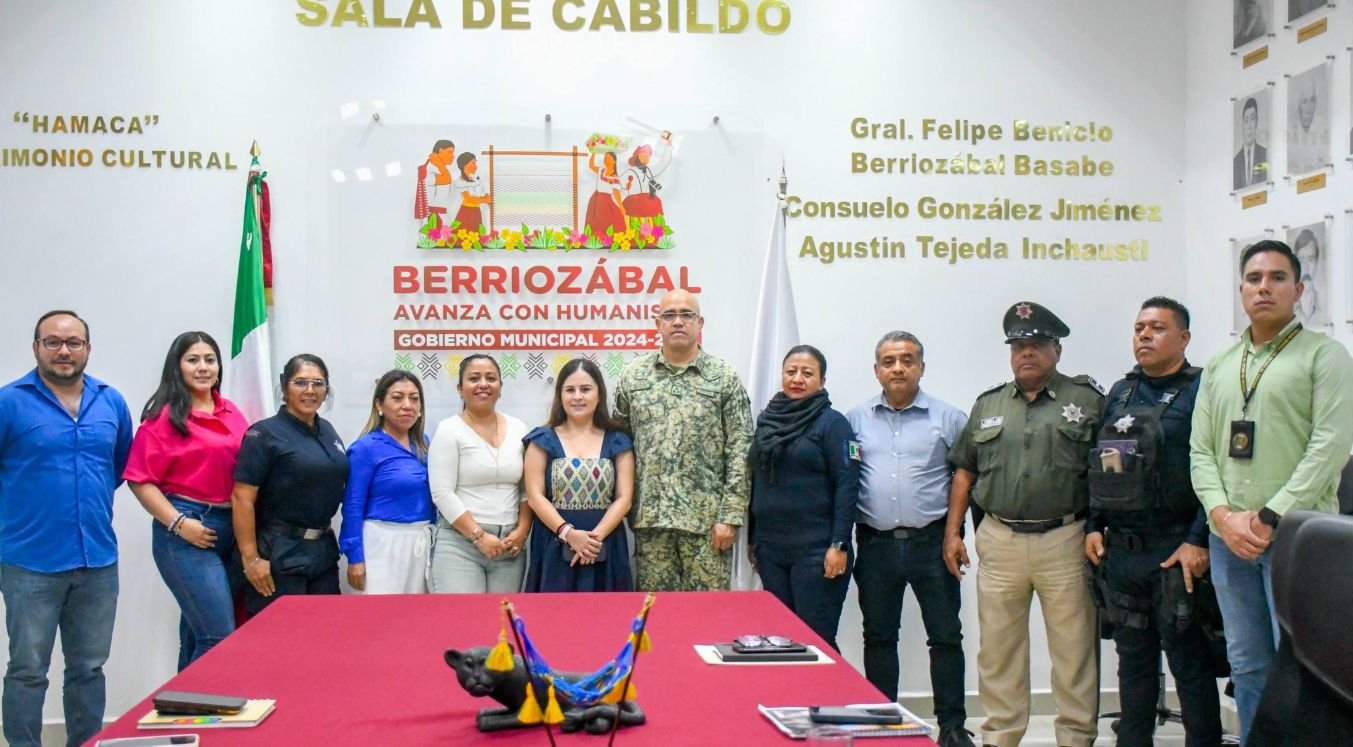 Berriozábal fortalece coordinación institucional en materia de seguridad pública