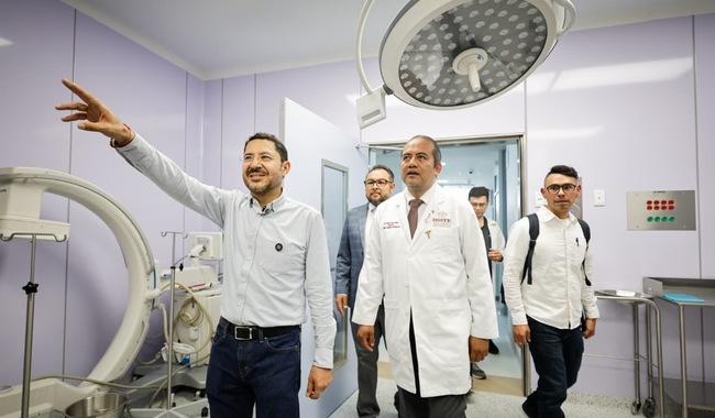 Martí Batres supervisa modernización y equipamiento del ISSSTE en Monterrey