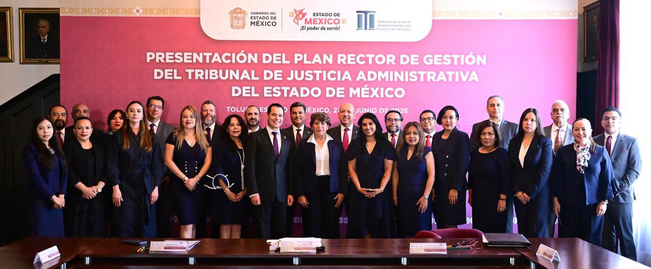Delfina Gómez respalda Plan Rector del Tribunal de Justicia Administrativa del Estado de México