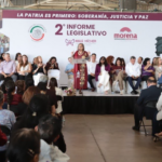 Malú Mícher destaca avances en derechos de las mujeres y justicia social durante su Segundo Informe Legislativo