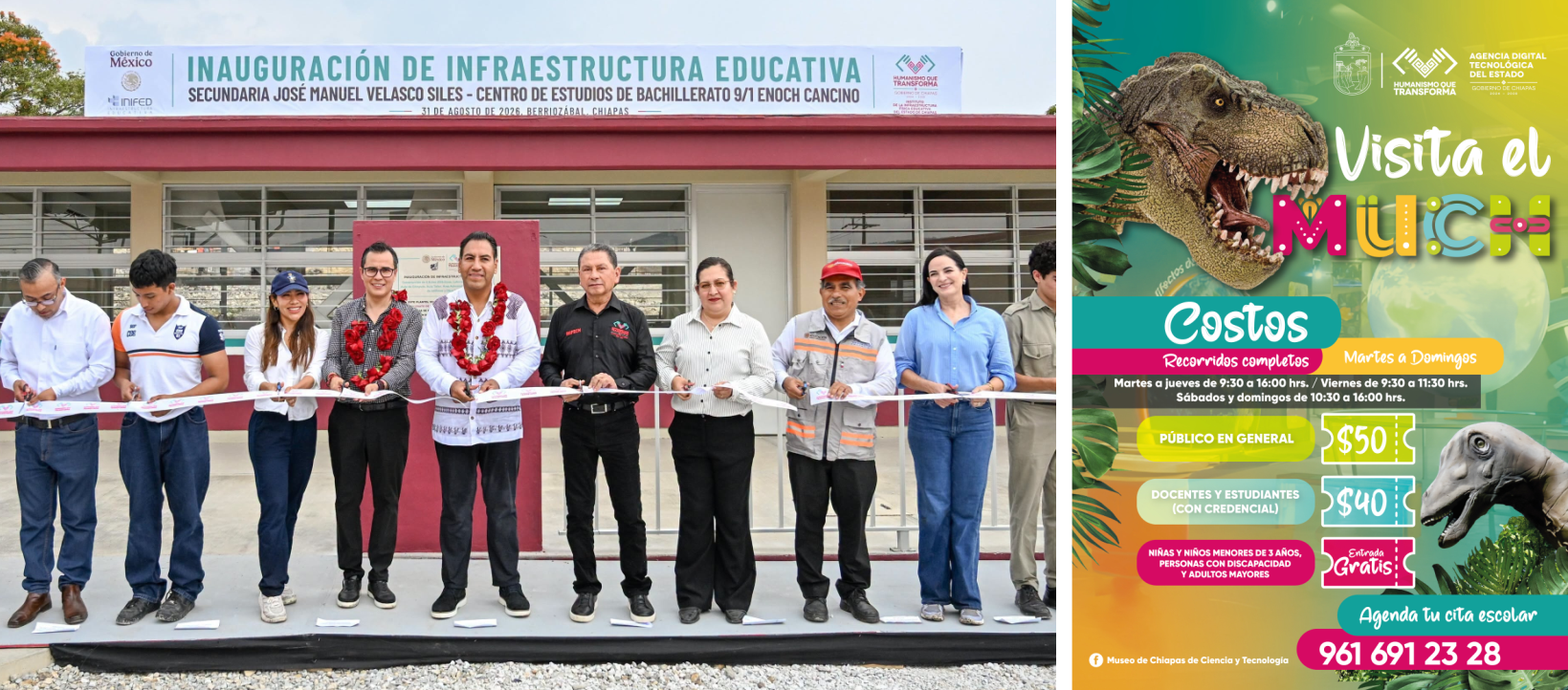 Eduardo Ramírez impulsa la educación en Chiapas con obras superiores a 24 millones de pesos