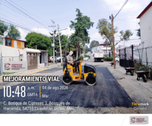 Gobierno de Cuautitlán Izcalli fortalece mantenimiento vial con trabajos de bacheo en distintos puntos del municipio
