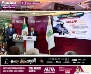 Alejandro Armenta destaca reducción de delitos y avances en seguridad en Puebla