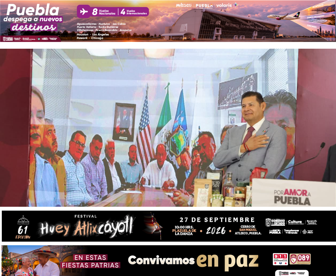 Alejandro Armenta fortalece atención a migrantes poblanos y vínculos con comunidades en Estados Unidos