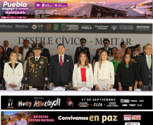 Alejandro Armenta encabeza en Puebla el desfile por el 216 aniversario de la Independencia