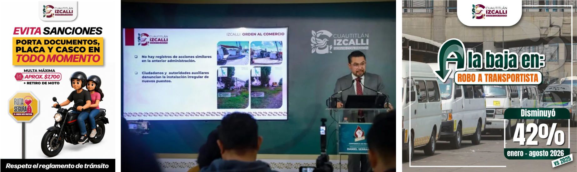 Cuautitlán Izcalli retira 204 puestos fijos y semifijos para recuperar espacios públicos