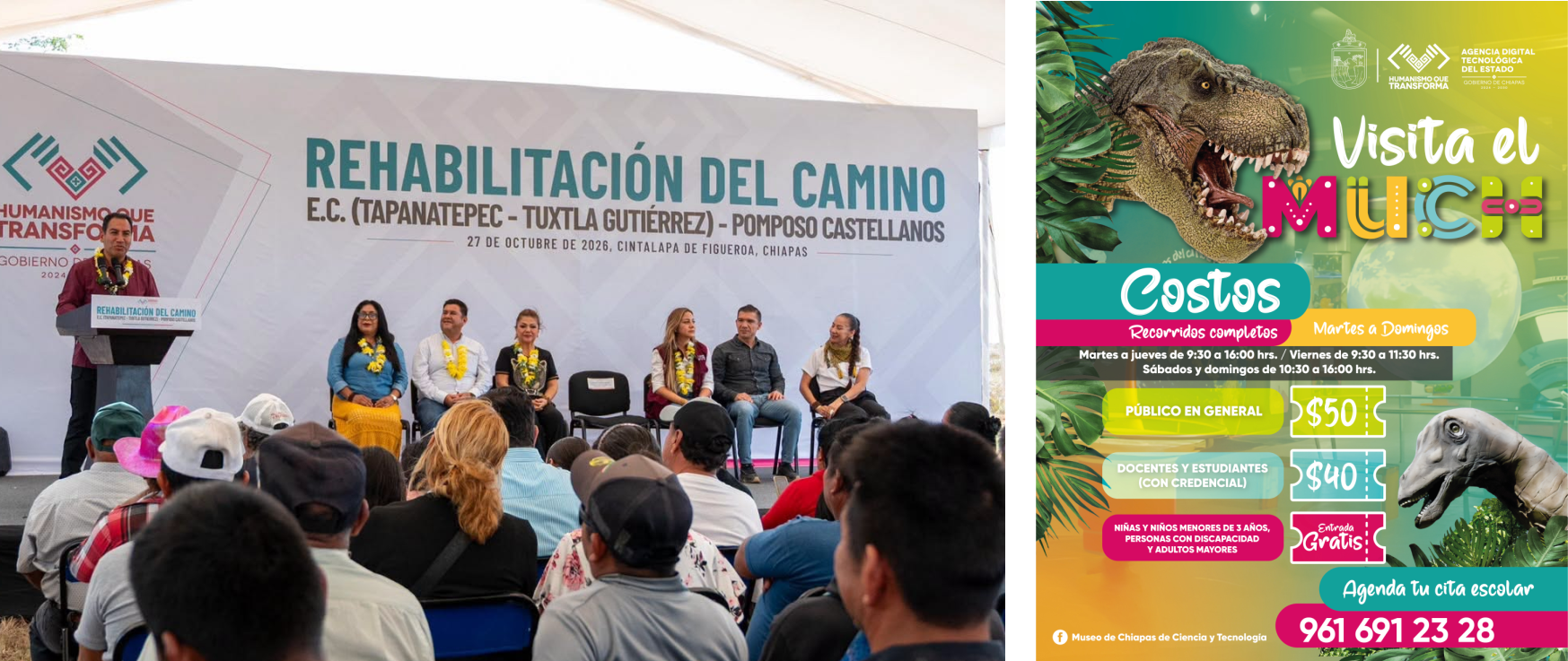 Eduardo Ramírez inaugura rehabilitación de camino en Cintalapa e impulsa obras de agua potable
